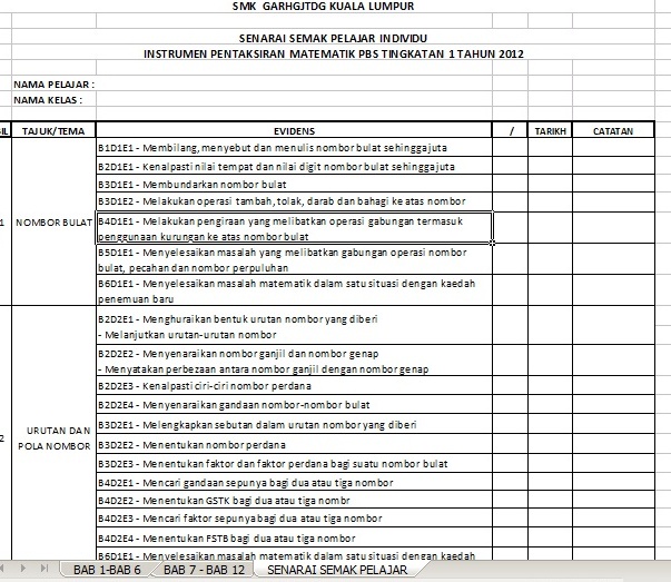 ROSMAH: BAND 6 PBS MATEMATIK TINGKATAN 3