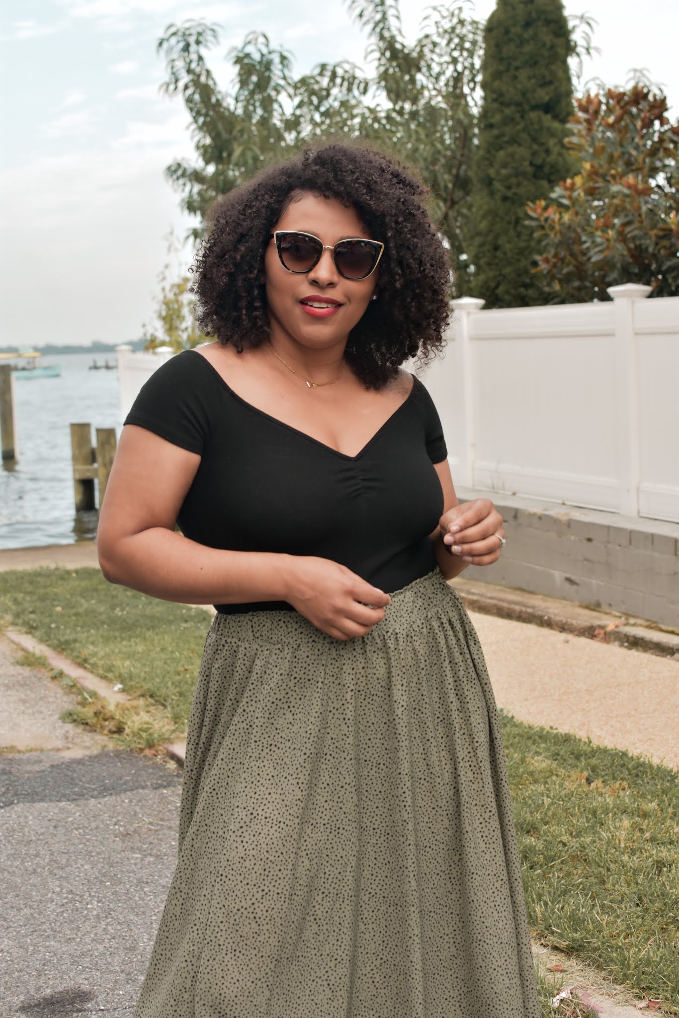 OOTD: Flared Midi Skirt