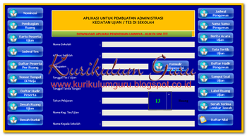 Download Aplikasi Administrasi Ujian lengkap Format Excel Tahun 2017