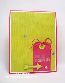This Way to Birthday Fun card-designed by Lori Tecler/Inking Aloud-stamps and dies from Avery Elle