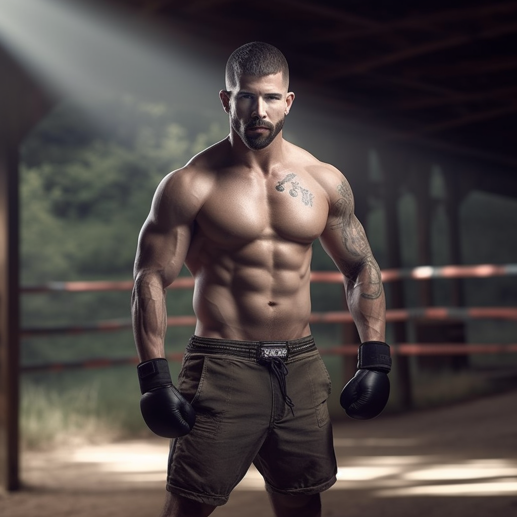 Male Ai Art: Sexy Boxer
