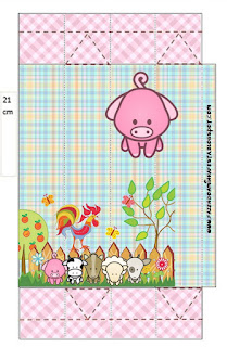 Baby Farm in Pink Free Printable Box.