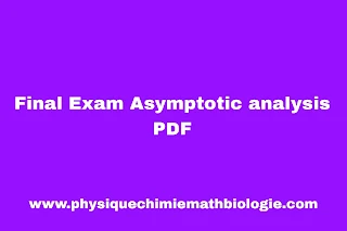 Final Exam Asymptotic analysis PDF