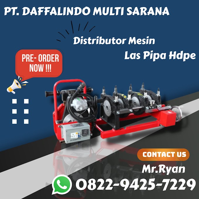 Distributor Mesin Las Pipa Hdpe | 200mm - 4 Clamp Manual