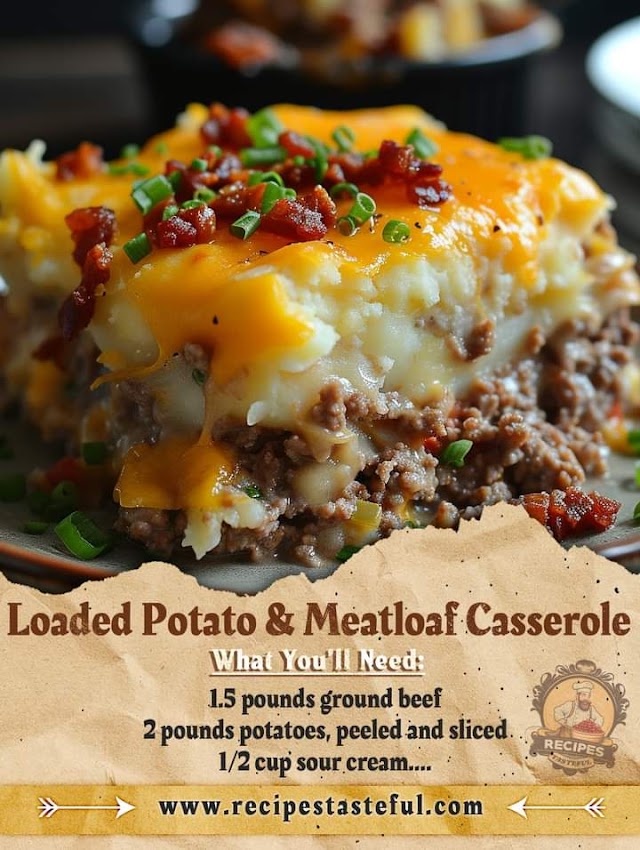 Let's whip up a hearty Loaded Potato & Meatloaf Casserole!