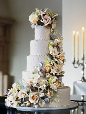 In the UK a traditional wedding cake is a fruitcake covered with white icing