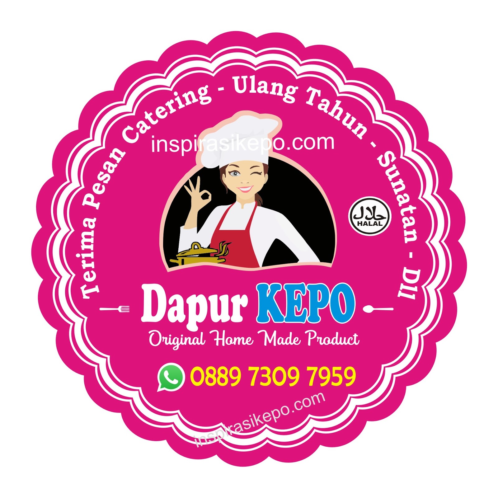 Download Desain  Stiker  Label Makanan  CDR Warna pink 