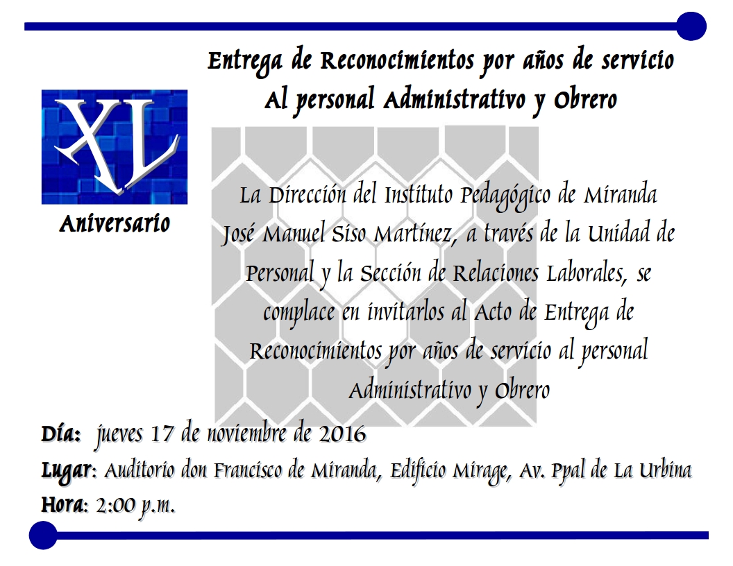 Noticias UPEL Miranda: Invitación al Acto de Entrega de 