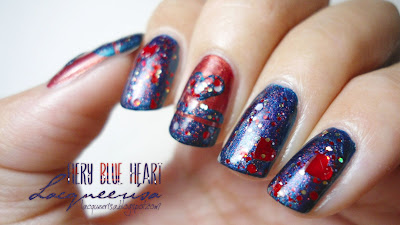 Lacqueerisa: Fiery Blue Heart