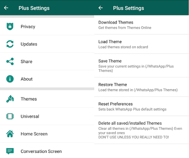 WhatsApp Plus Latest Settings and Features