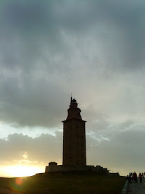 by  E.V.Pita...Sunset in Tower of Hercules in Corunna (Galicia, Spain) / por E.V.Pita.... Atardecer en la Torre de Hércules / Solpor na torre