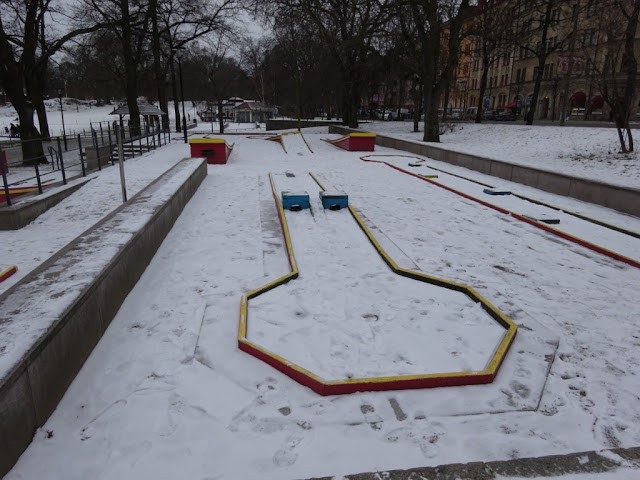 Minigolf at the Vasaparken in Vasastan, Stockholm