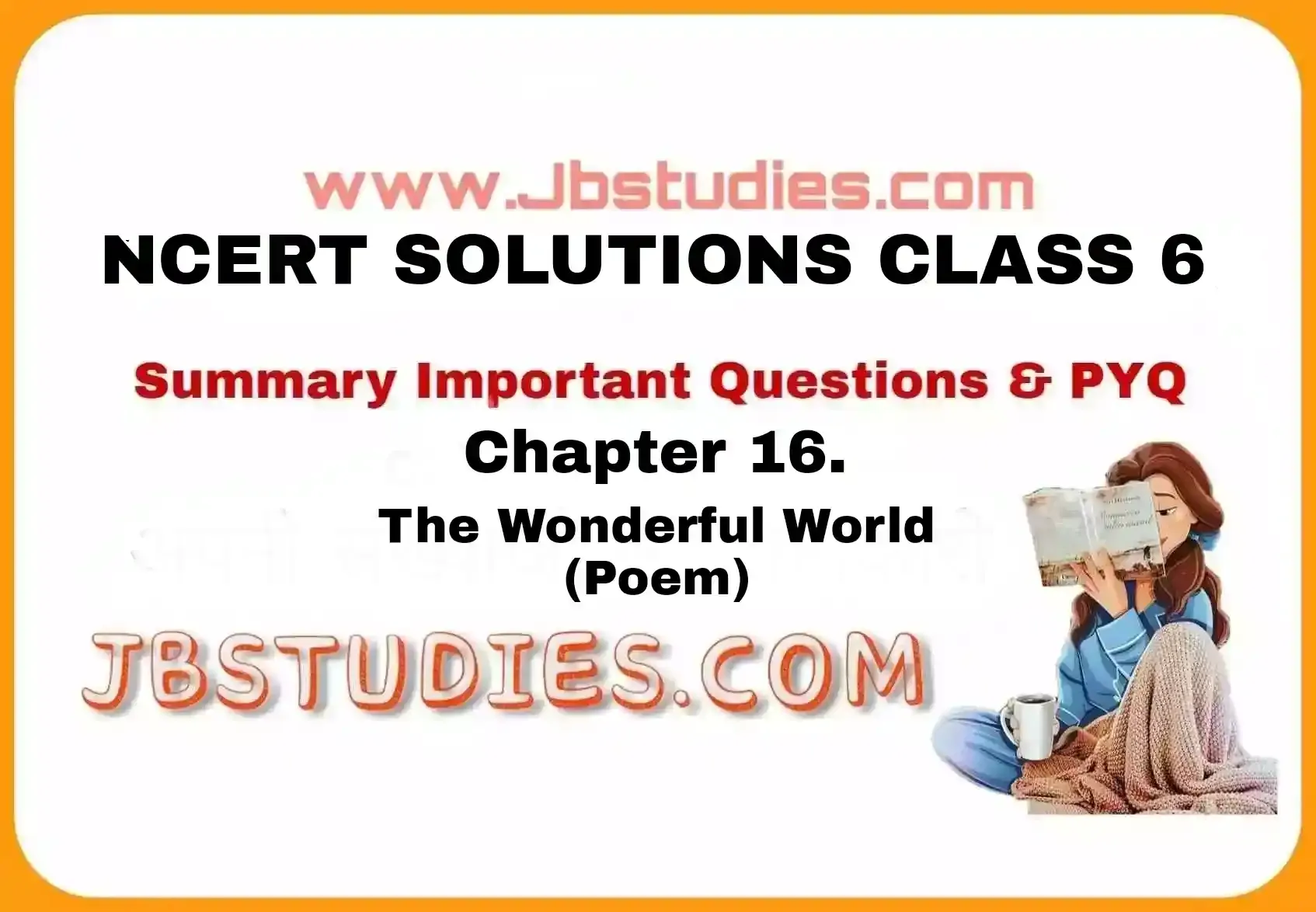 Solutions Class 6 Honeysuckle Chapter-16 The Wonderful Words (Poem)