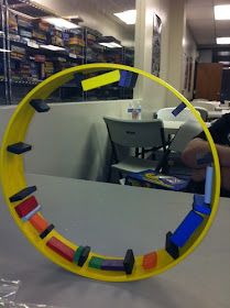 Giant Hamsterrolle wheel while playing the game