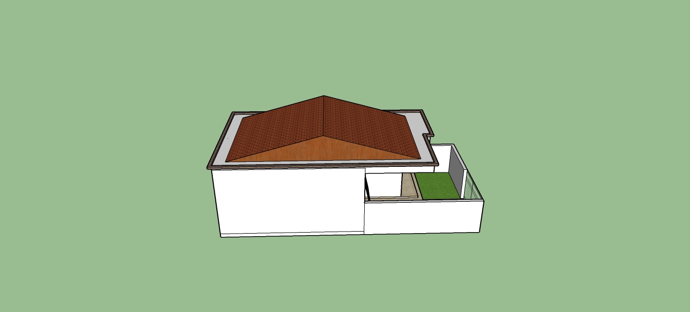  Gambar Rumah Sederhana Ukuran 5x10 meter dengan Sketch Up 