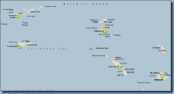 Closeup Eastern Caribbean