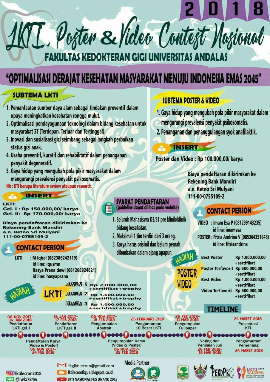 Lomba Desain  Poster  Nasional 2021 dari BEM FKG Univeritas 