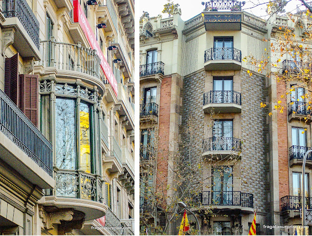 Arquitetura modernista no Eixample, em Barcelona