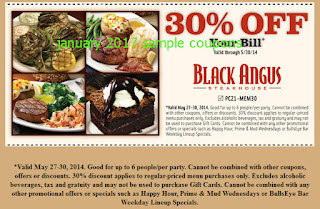 Black Angus Steakhouse Coupons