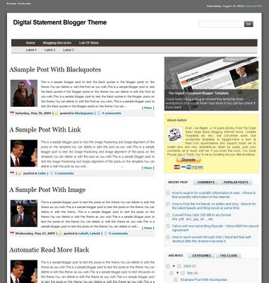 Digital Statement Blogger Template