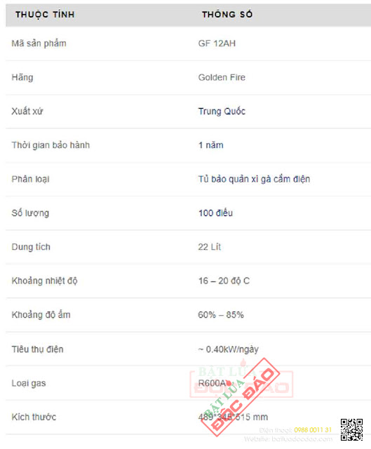 Bán giá cực ưu đãi tủ xì gà Golden Fire GF 12AH  Thong-so-ky-thuat-golden-fire-gf12ah