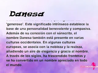 significado del nombre Danesa