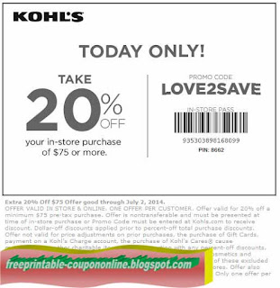 Free Printable Kohls Coupons