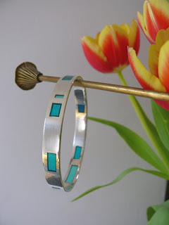 Resin window bangle (turquoise)