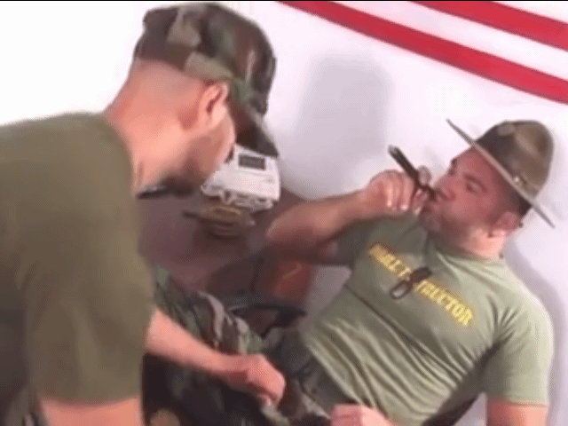 2/6 Muscular Army Sargeant Fellatio While Smoking A Cigar
