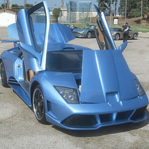 Exotic Blue Lamborghini