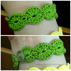 Crochet scallop bracelet, scallop crochet, crochet bracelet, scallop pattern, crochet scallop bracelet pattern