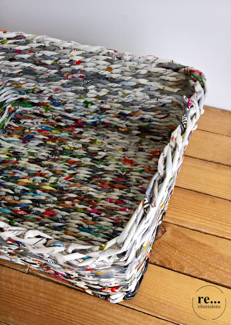 newspaper weaving, wicker paper, paper, basket, recycle, papierowa wiklina, koszyk