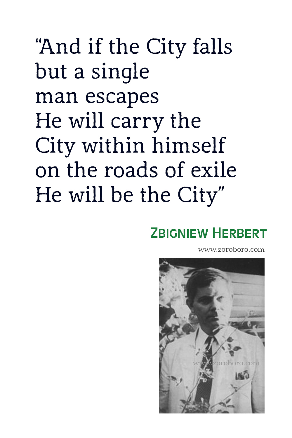 Zbigniew Herbert Quotes, Zbigniew Herbert Poems, Zbigniew Herbert Poetry, Zbigniew Herbert Wiersze, The Collected Poems 1956 - 1998