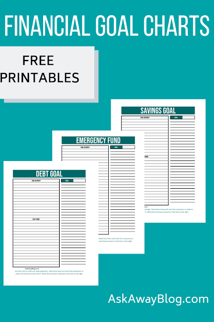 FREE Printable Financial Goal Charts