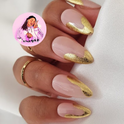 cute gold nail ideas