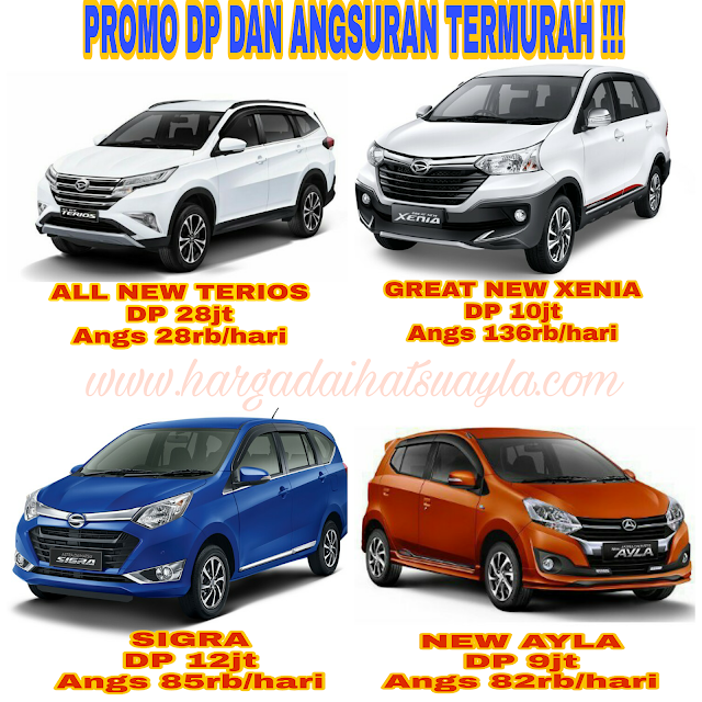 PROMO DAIHATSU  KREDIT DP DAN ANGSURAN MURAH