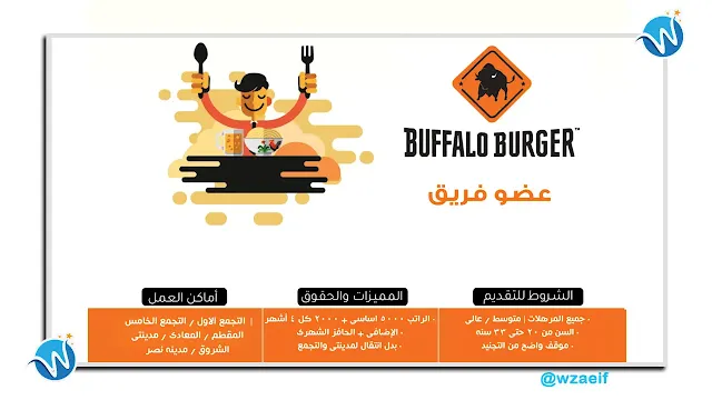 وظائف شركة Buffalo Burger بافلو برجر