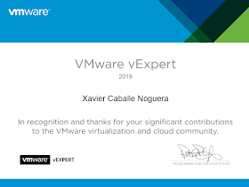 VMWare vExpert 2019 - Certificate.