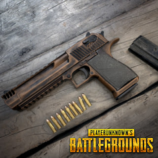 PUBG'ye yeni gelen deagle ve PUBG logosu