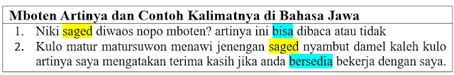 Saged artinya dan contoh kalimatnya di bahasa Jawa
