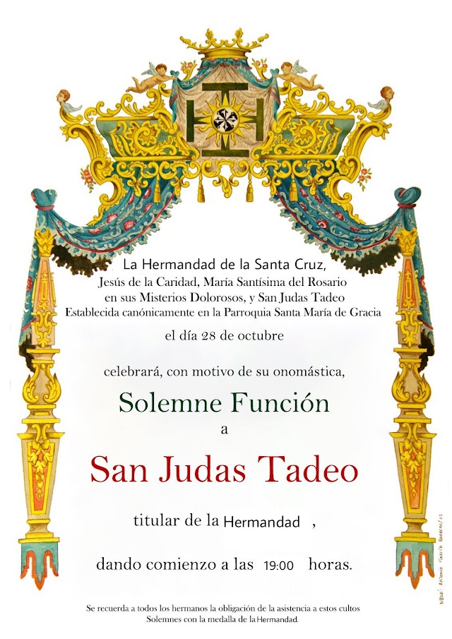 Santa Cruz celebra Función en honor a San Judas Tadeo