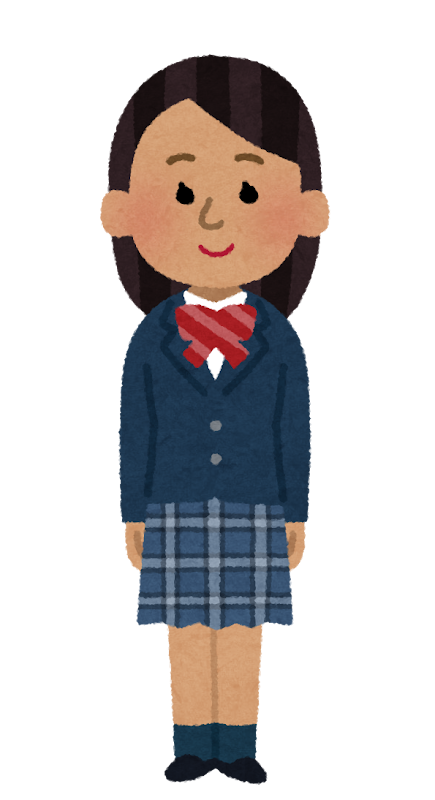 いろいろな留学生のイラスト 制服 女性 かわいいフリー素材集 いらすとや