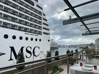 Postcard - large cruise ship in Istanbul