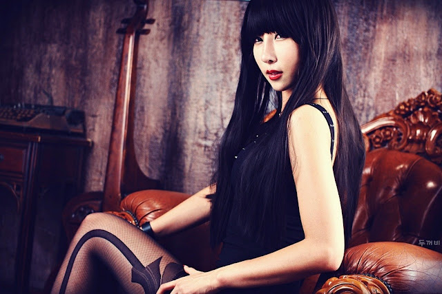 3 Cheon Bo Young in Black-Very cute asian girl - girlcute4u.blogspot.com