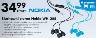 Słuchawki stereo Nokia WH-208 Biedronka ulotka