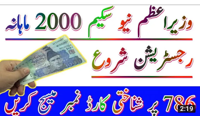 PM Shahbaz Sharif New Scheme 2000 Monthly 786 New Code Send SMS