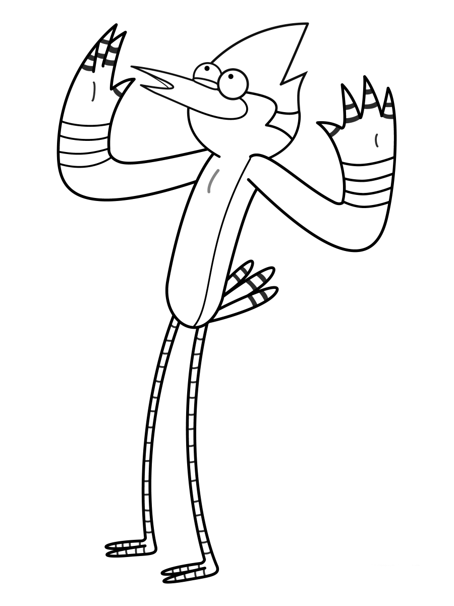 Mordecai From Regular Show Coloring - Play Free Coloring Game Online