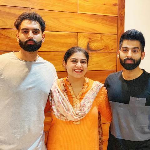 Permish verma with sister and brother