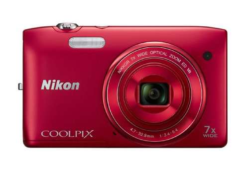 Nikon COOLPIX S3500 20.1 MP Digital Camera with 7x Zoom (Red)