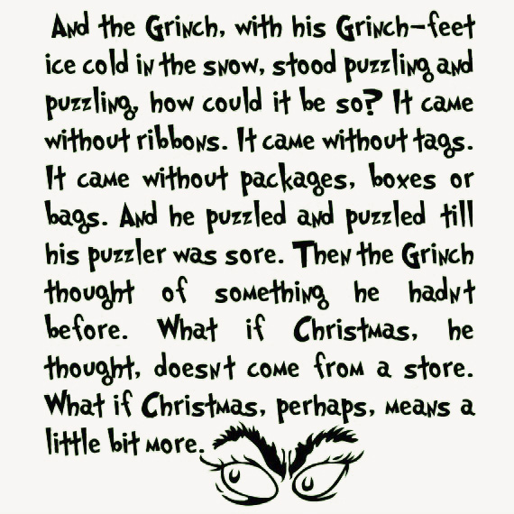 Image result for the grinch quotes about christmas